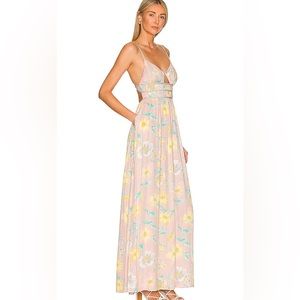 FREE PEOPLE Wisteria Maxi Dress in Light Combo M NWT